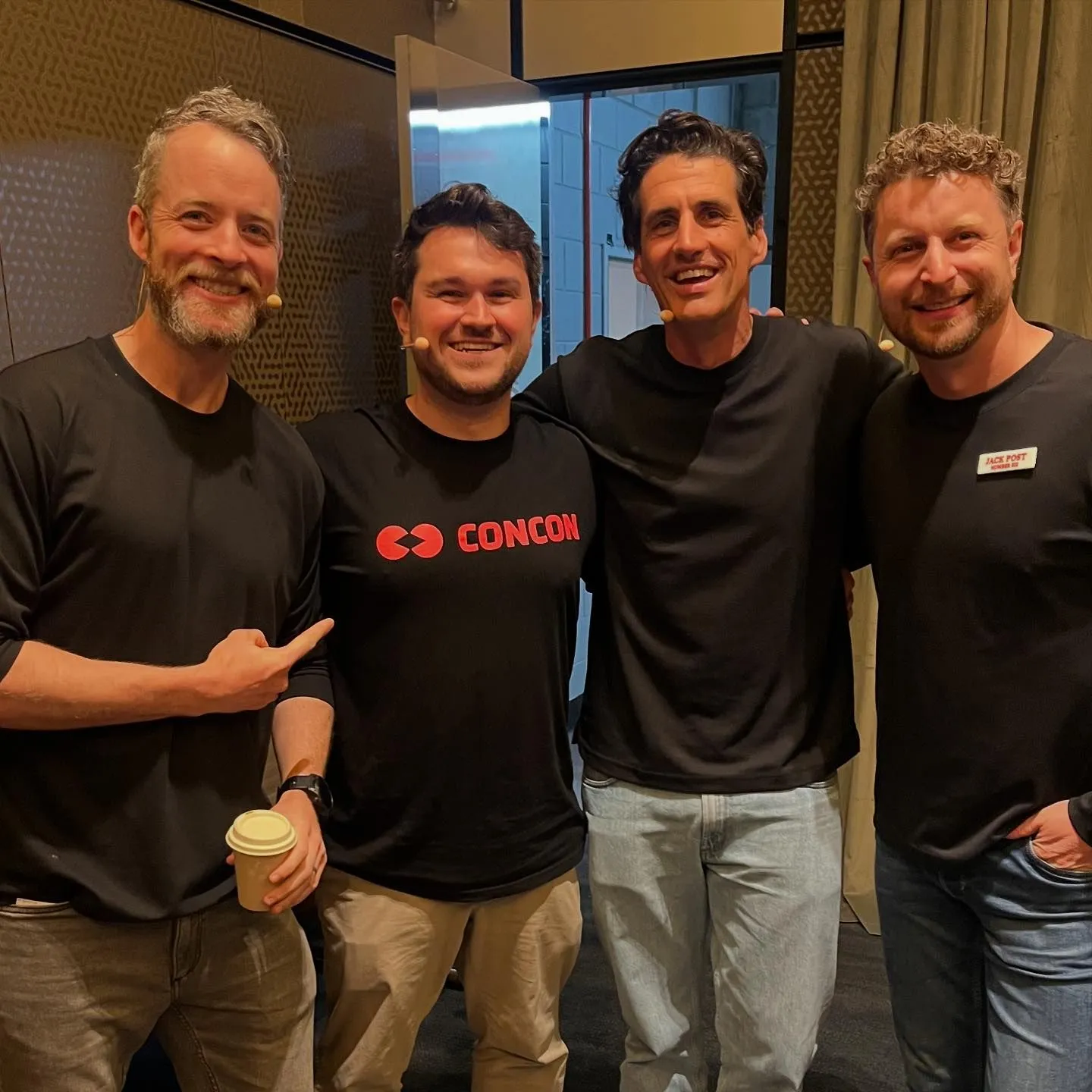 Mike with Hamish and Andy